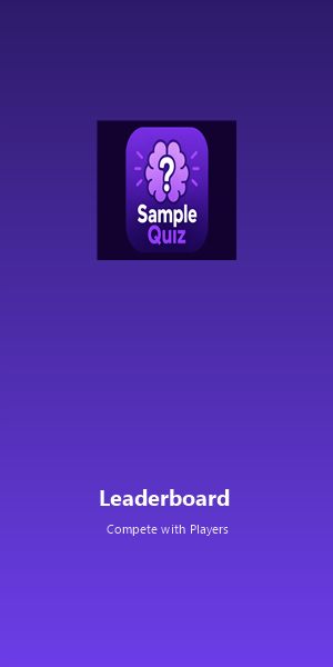 SampleQuiz leaderboard screen